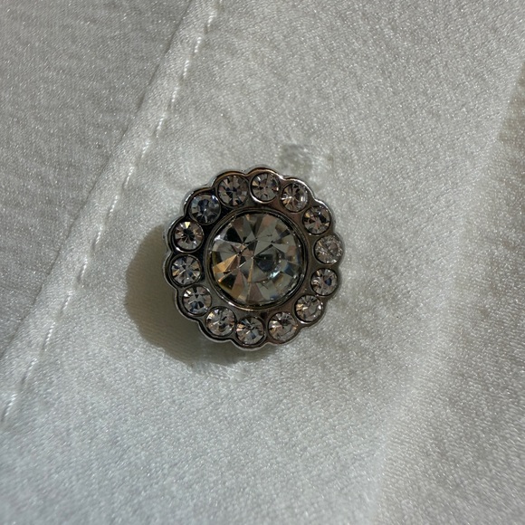 White Ruffled Button-Up Blouse - Picture 7 of 7